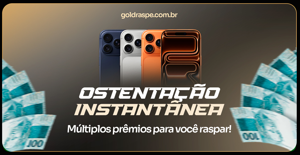 OSTENTAÇÃO INSTATÂNEA 🖤💰 - R$0,50 - PRÊMIOS DE ATÉ R$12.000,00